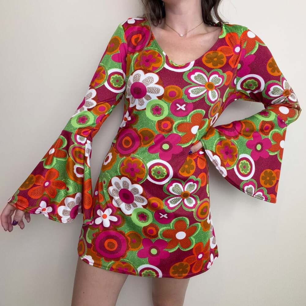 Vintage Groovy Mini Dress